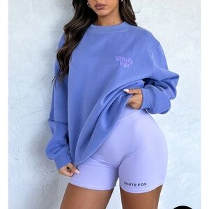 White Fox You're Always Right Oversized Sweater Grape